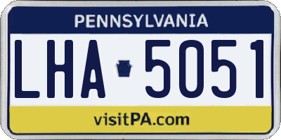 PA license plate LHA5051
