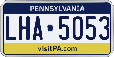 PA license plate LHA5053