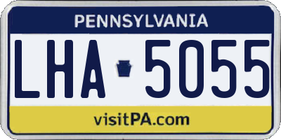 PA license plate LHA5055