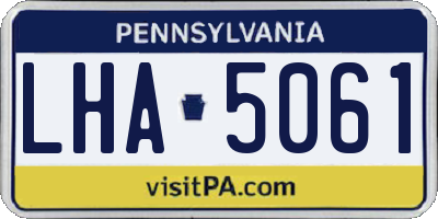 PA license plate LHA5061