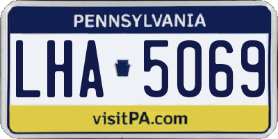 PA license plate LHA5069
