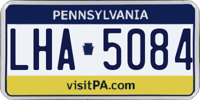 PA license plate LHA5084