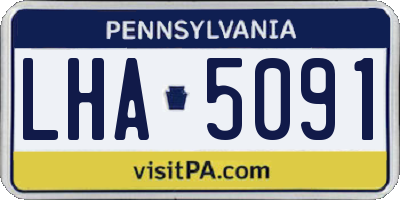 PA license plate LHA5091