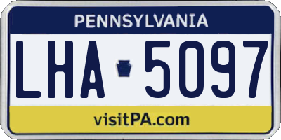 PA license plate LHA5097