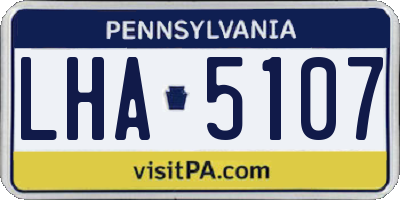 PA license plate LHA5107