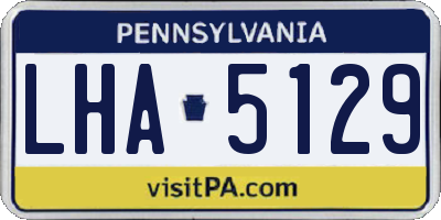 PA license plate LHA5129