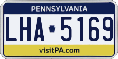 PA license plate LHA5169
