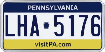 PA license plate LHA5176