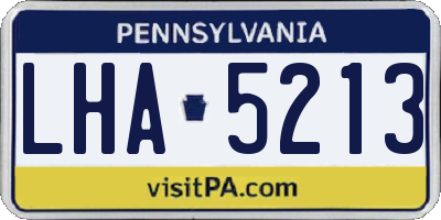 PA license plate LHA5213