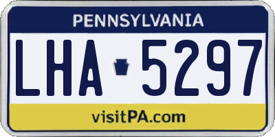 PA license plate LHA5297