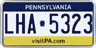 PA license plate LHA5323