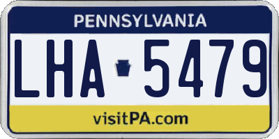 PA license plate LHA5479