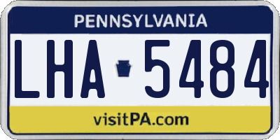 PA license plate LHA5484