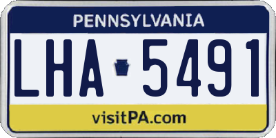 PA license plate LHA5491