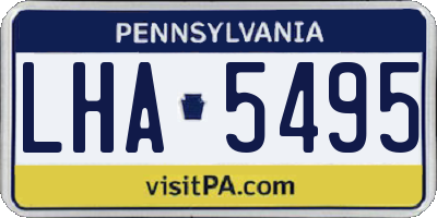 PA license plate LHA5495