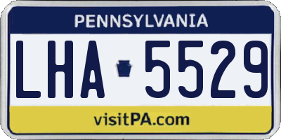 PA license plate LHA5529
