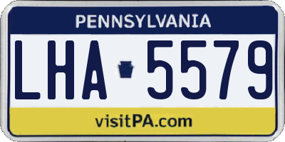 PA license plate LHA5579