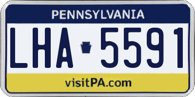 PA license plate LHA5591