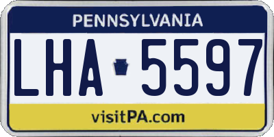 PA license plate LHA5597