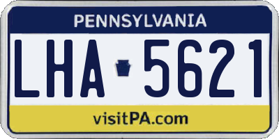 PA license plate LHA5621