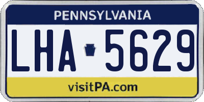 PA license plate LHA5629