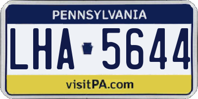 PA license plate LHA5644