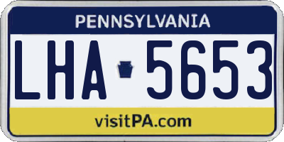 PA license plate LHA5653