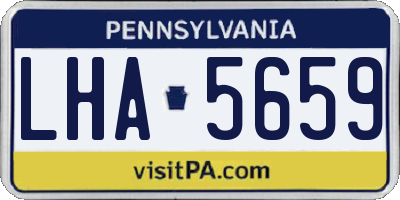PA license plate LHA5659