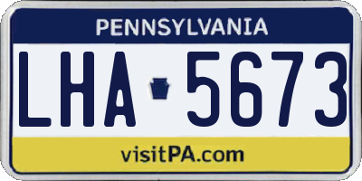PA license plate LHA5673