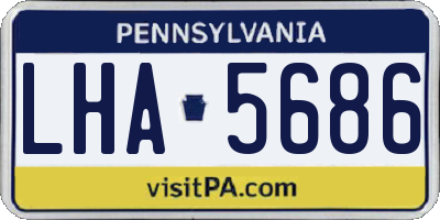 PA license plate LHA5686