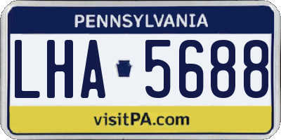 PA license plate LHA5688