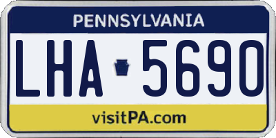 PA license plate LHA5690
