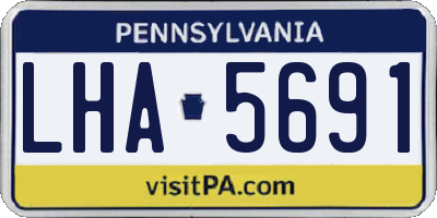 PA license plate LHA5691