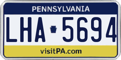 PA license plate LHA5694