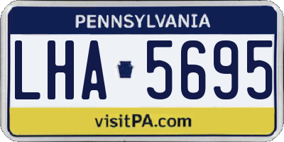 PA license plate LHA5695