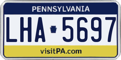 PA license plate LHA5697