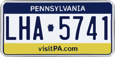 PA license plate LHA5741