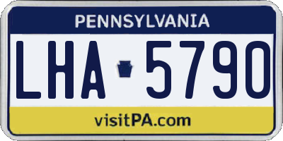 PA license plate LHA5790