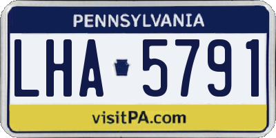 PA license plate LHA5791