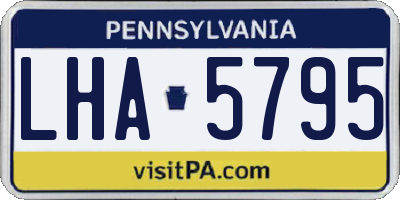 PA license plate LHA5795