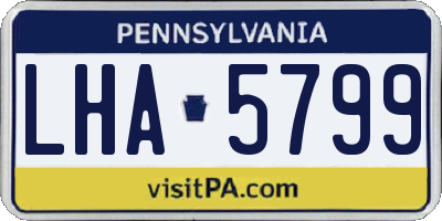 PA license plate LHA5799
