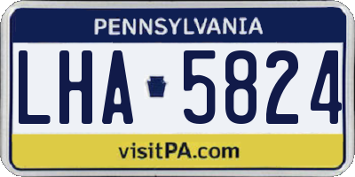 PA license plate LHA5824
