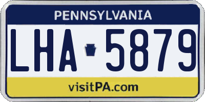 PA license plate LHA5879