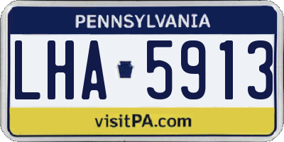 PA license plate LHA5913
