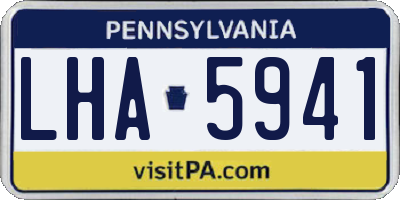 PA license plate LHA5941