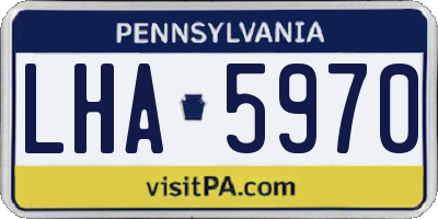 PA license plate LHA5970