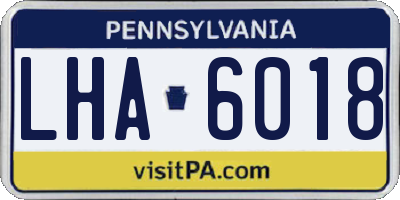 PA license plate LHA6018