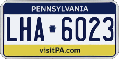 PA license plate LHA6023