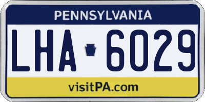 PA license plate LHA6029