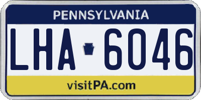 PA license plate LHA6046